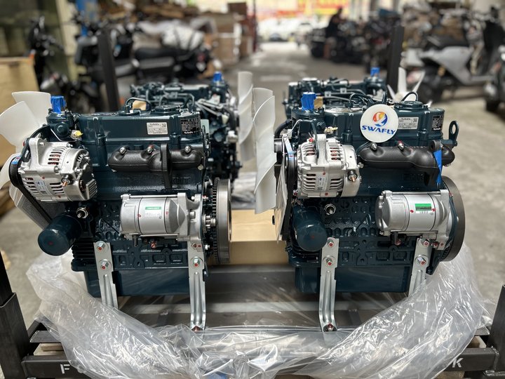 SWALFY MACHINERY CO., LIMITED annonce l'expédition de quatre moteurs KUBOTA D902
